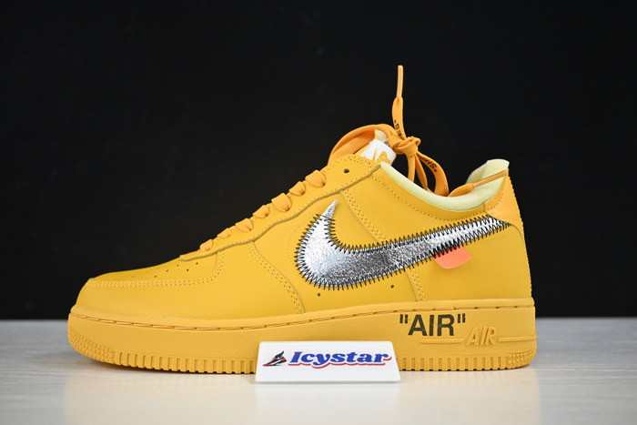 NIKE AIR FORCE 1 LOW OFW UNIVERSITY GOLD METALLIC SILVER DD1876-700