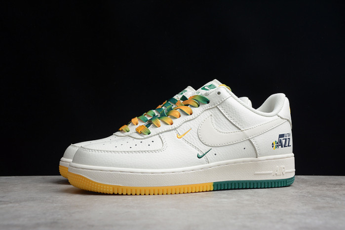 Nike Air Force 1 07 Low White Green Noise Yellow Shoes ZJ6695-303