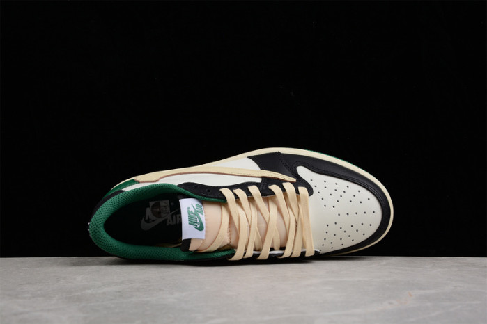 Fragment Design x Travis Scott x Air Jordan 1 Retro Low Green Black White DM7866-128