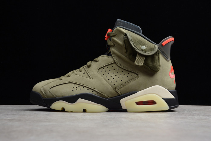 Travis Scott Air Jordan 6 Medium Olive Cactus Jack CN1084-200