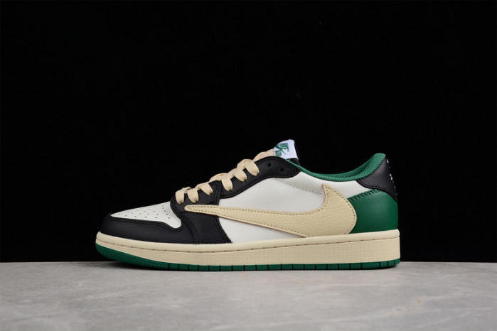 Fragment Design x Travis Scott x Air Jordan 1 Retro Low Green Black White DM7866-128