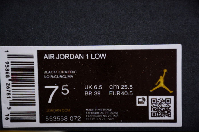 Air Jordan 1 Low “ Yellow Ochre” 553558-072