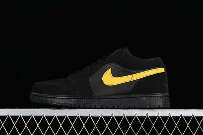 AIR JORDAN 1 LOW ''BLACK UNIVERSITY GOLD'' 553558-071