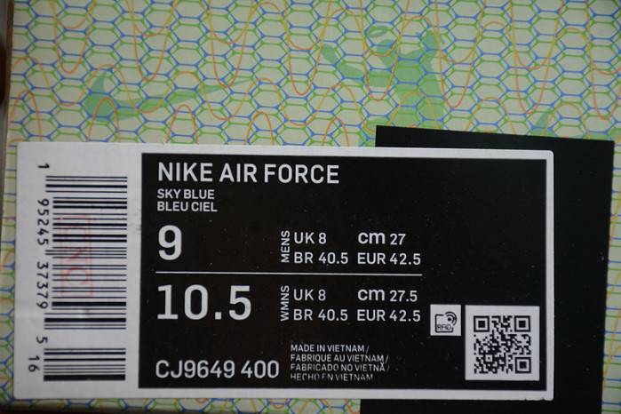 Nike Air Force 1 Low Sky Blue CJ9649-400