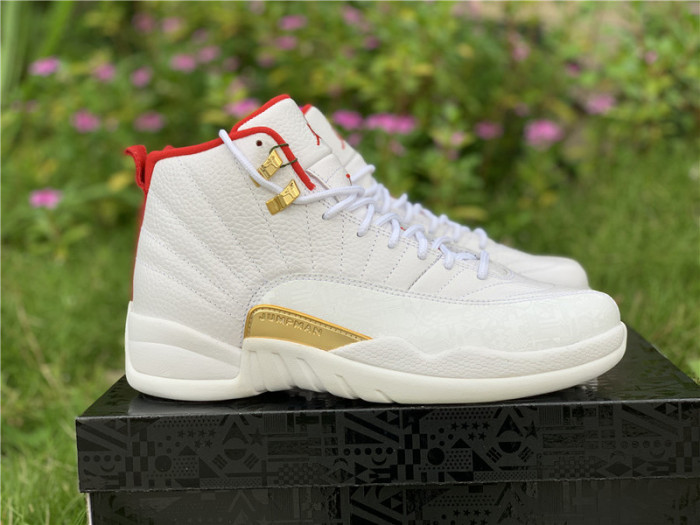 Air Jordan 12 FIBA White University Red 130690-107