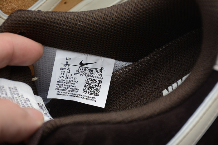 Nike Air Force 1 07 Low Dark Brown Yellow White Shoes NT9986-008