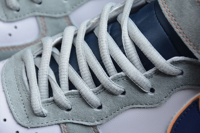 Nike Air Force 1 07 Mid Midnight Blue Orange Dark Grey CQ5059-203