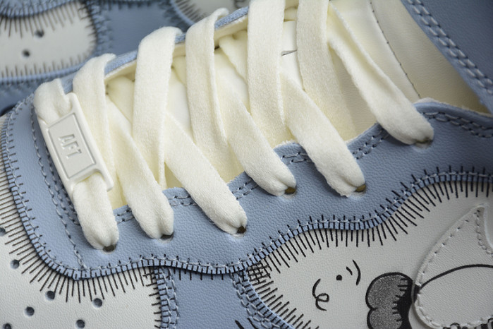 Kaws x Nike Air Force 1 07 Mid White Blue Black CW2308-211