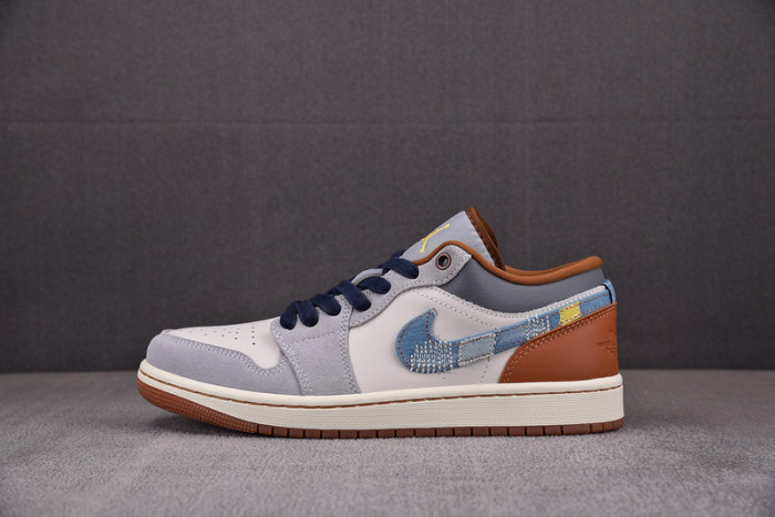 Jordan 1 Low SE Phantom Repaired Denim Swoosh FZ5042-041