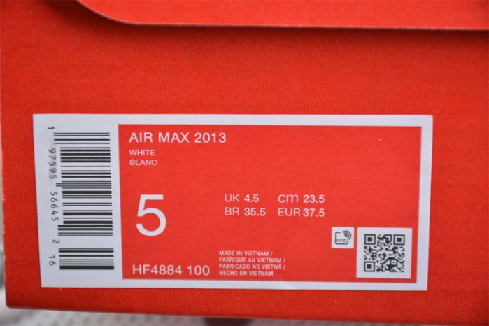 Nike Air Max 2013 "White/Silver" HF4884-100