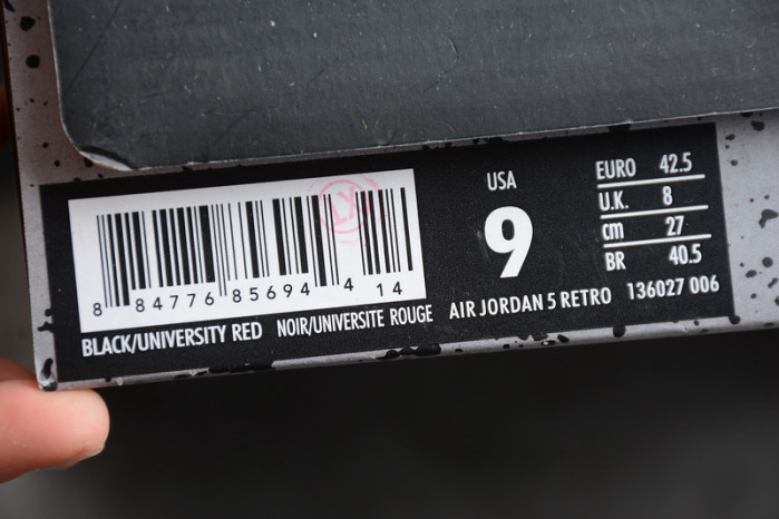 AIR JORDAN 5 RETRO "SATIN BRED" 136027-006