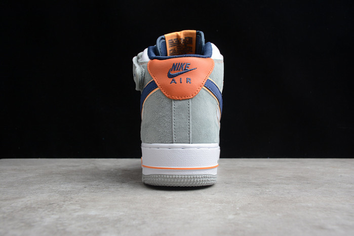 Nike Air Force 1 07 Mid Midnight Blue Orange Dark Grey CQ5059-203