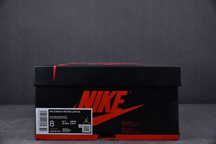 Jordan 1 Retro Low OG Black Dark Powder Blue CZ0790-104