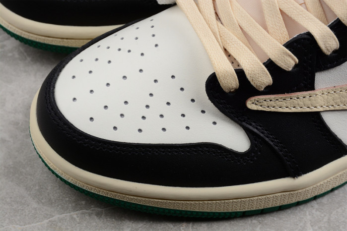 Fragment Design x Travis Scott x Air Jordan 1 Retro Low Green Black White DM7866-128
