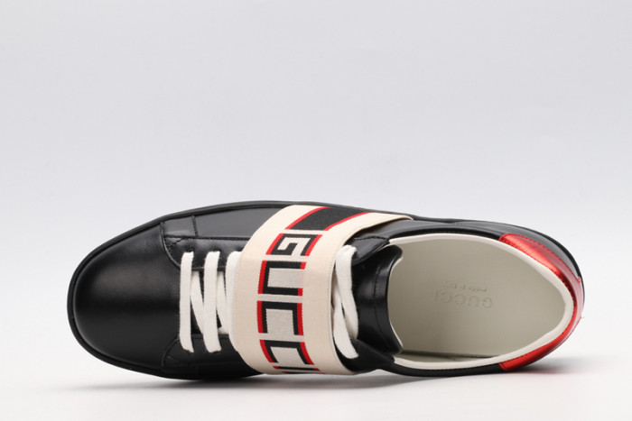 G*u*i ace embroidered low-top sneaker black