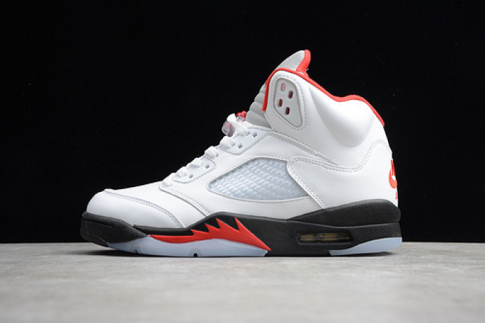 Air Jordan 5 Fire Red 2020 Silver Tongue DA1911-102